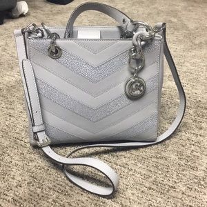 Michael Kors Grey Chevron Purse